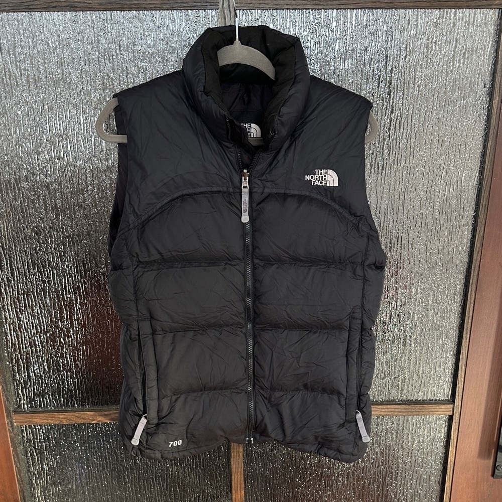 The North Face Jacket Womens Medium Nuptse 700 Down Insulated Black Vest.
